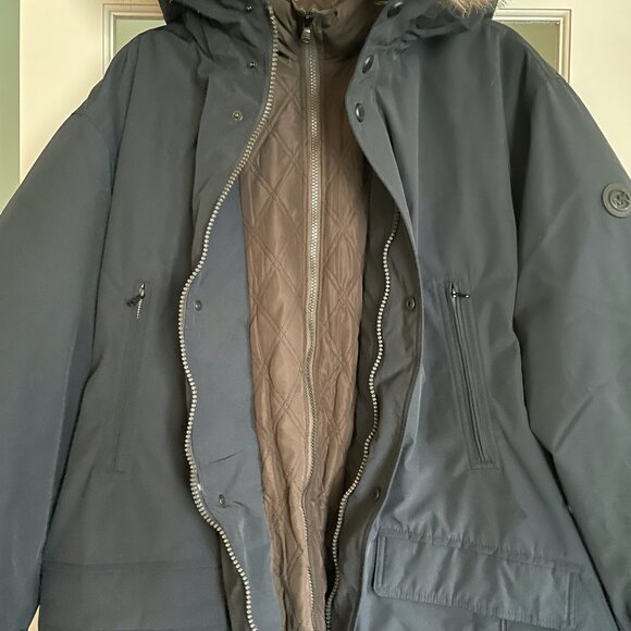 NWT Michael Kors Hooded Snorkel Parka Men's Navy Blue Size XXL $395 - Picture 4 of 11